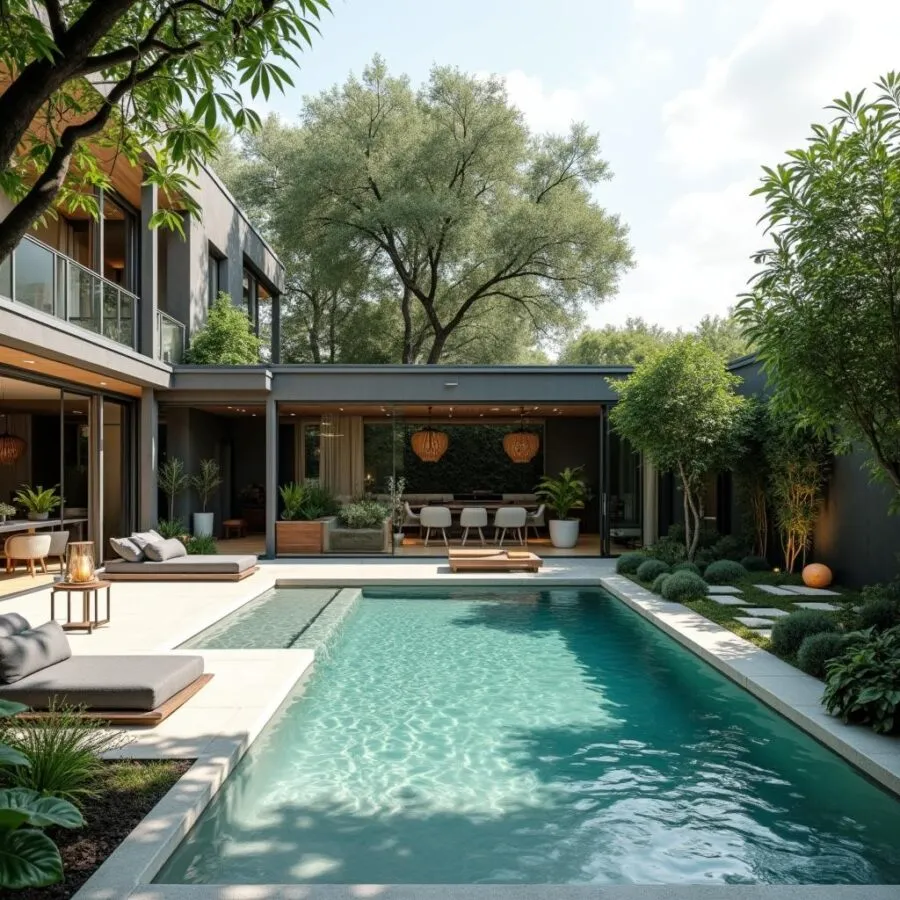 Nowoczesny ogród z basenem – Kluczowe aspekty projektowania i inspiracje