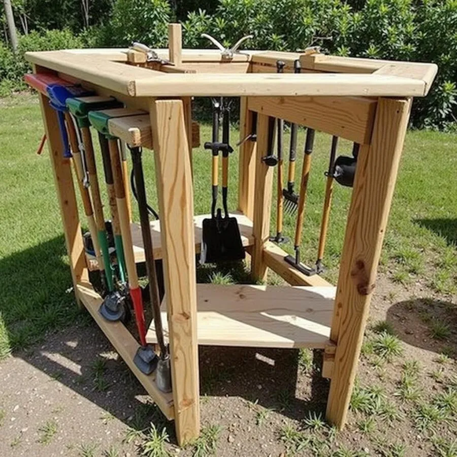 Jak zbudować funkcjonalny stojak na narzędzia ogrodnicze DIY